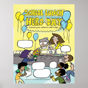 School Lunch Hero Day poster - fill in the bubbles