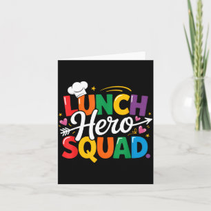 School Lunch Hero Squad Cafeteria Workers Crew Lad Card
