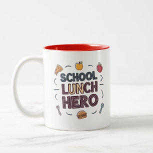 School Lunch Hero Two-Tone Coffee Mug