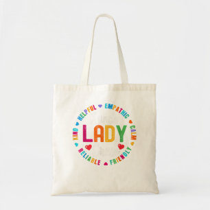 School Lunch Lady Crew Funny Ladies Cafeteria Work Tote Bag