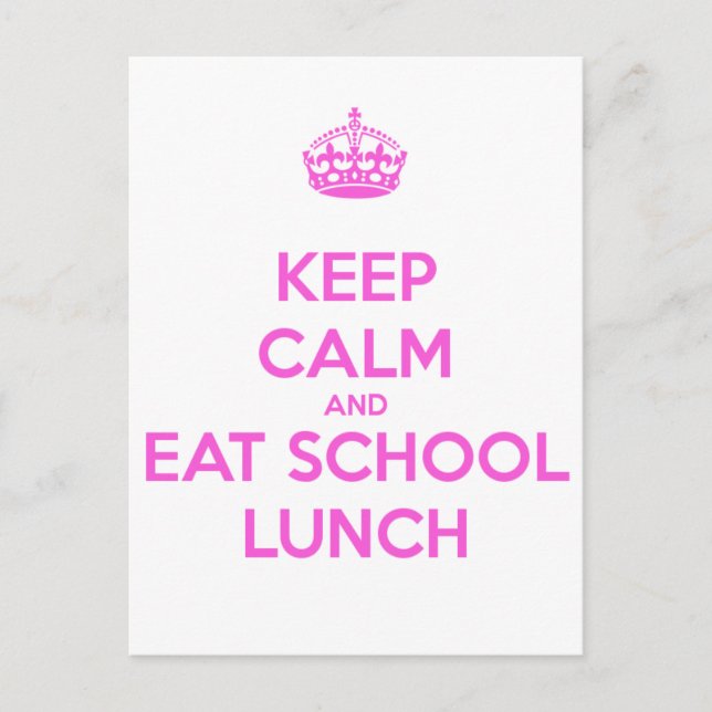 School Lunch Lady Loves Nutrition Postcard (Front)