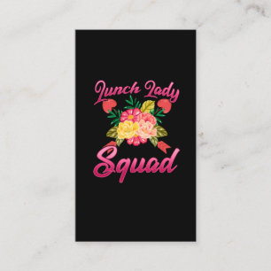 School Lunch Lady Squad Cafeteria Woman Business Card
