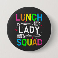 School Lunch Lady Squad Cafeteria Workers Round