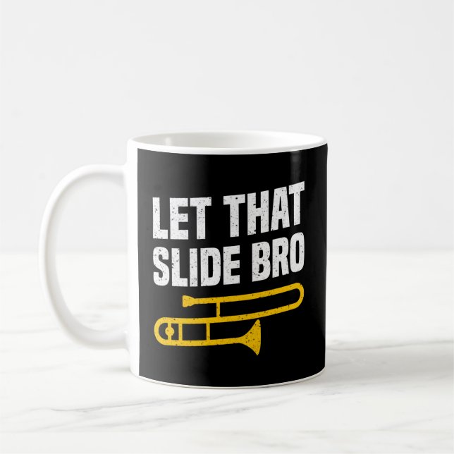 School Marching Band Trombone Coffee Mug (Left)