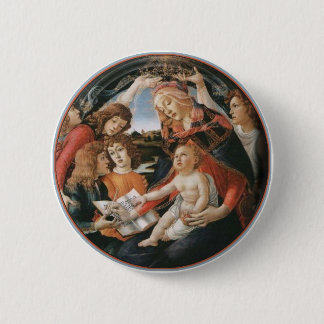 School Marm Madonna.Botticelli 6 Cm Round Badge