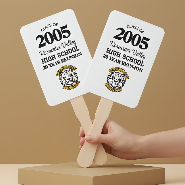 School Mascot Class Reunion Keepsake Hand Fan (Creator Uploaded)
