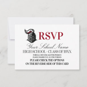 School Mascot Class Reunion RSVP Card