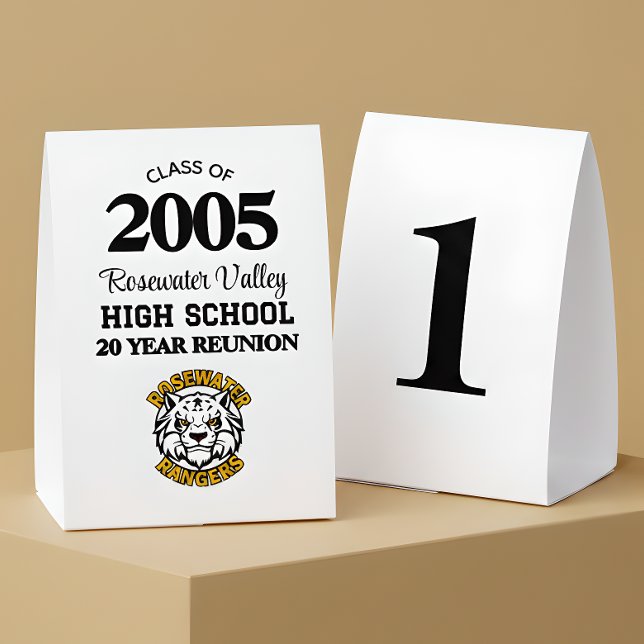School Mascot Class Reunion Table Number (Creator Uploaded)