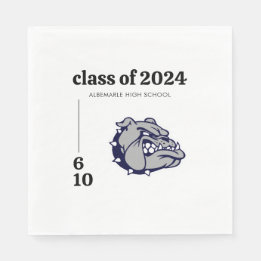 School Mascot Logo Graduation Party Napkin