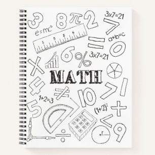 School Math Teacher Doodle Math Art Colouring Scho Notebook