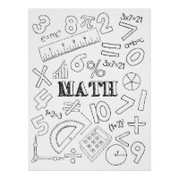 School Math Teacher Doodle Math Art Colouring Scho