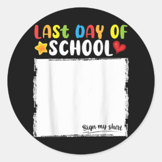 School Memory Senior Graduation Last Day Of School Classic Round Sticker