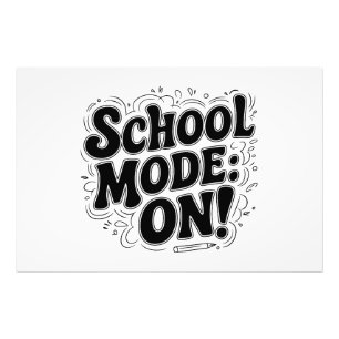 School Mode: ON! ,Vintage-Inspired Design Photo Print
