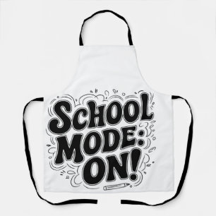 School Mode: ON! ,Vintage-Inspired Typography with Apron