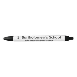 School Name Printed on a Black Ink Pen