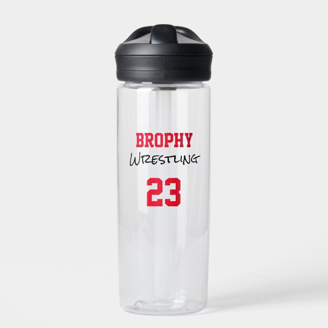 School NAME SPORT YEAR Team Spirit Colours Water Bottle (Front)