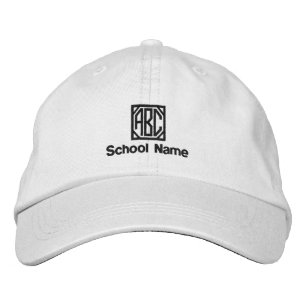 School Name, Your Initials- Embroidered Hat