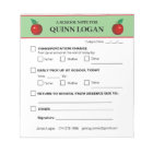 School Notepad for Quinn Logan