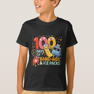 School nurse 100 days band aids ice packs 100 days T-Shirt