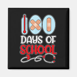 School Nurse 100 Days Of School Love Stethoscope N Magnet