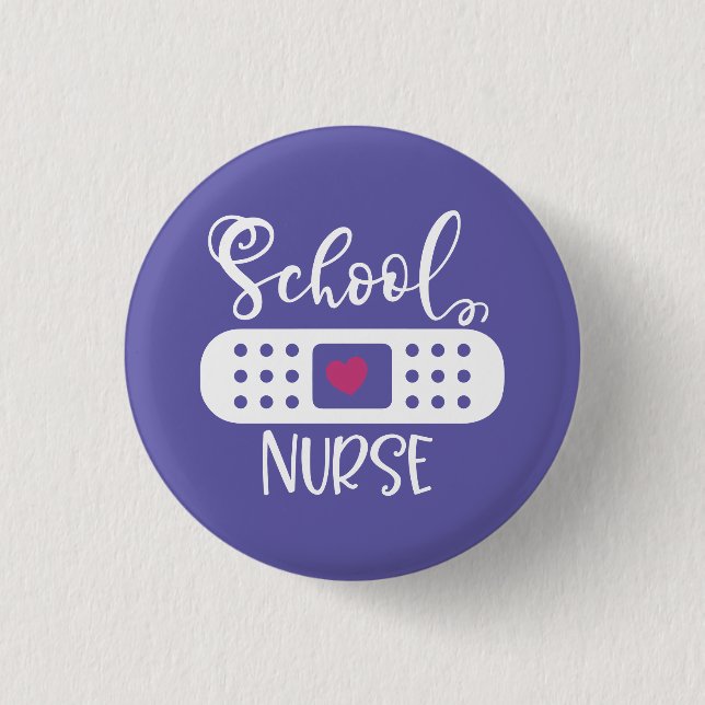 School Nurse 3 Cm Round Badge (Front)
