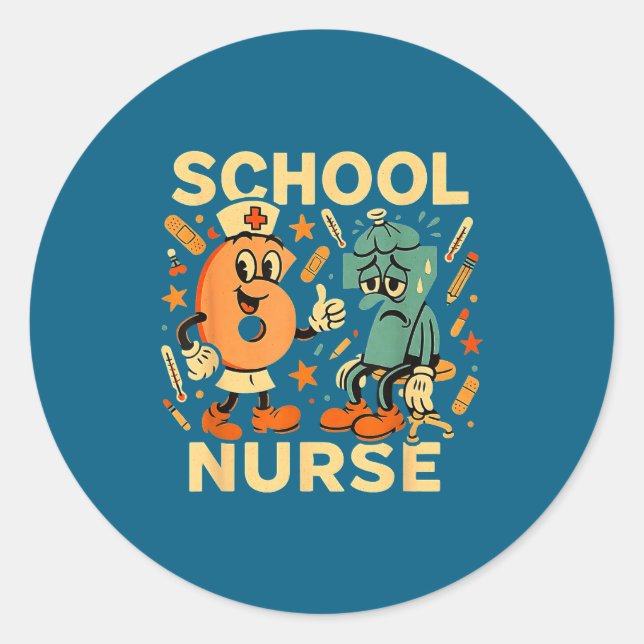 School Nurse 67 Medical Magic Classic Round Sticker (Front)