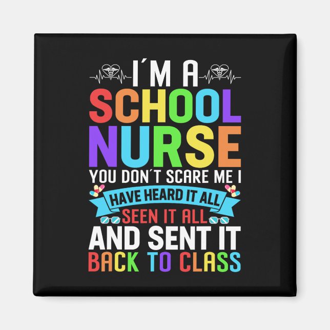 School Nurse Appreciation Nursing Elementary Schoo Magnet (Front)