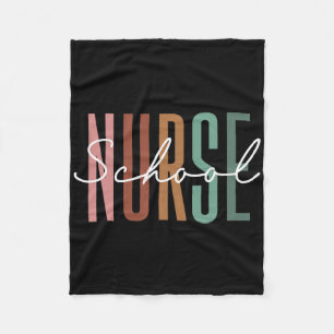School Nurse Appreciation Nursing Nurse Day And Nu Fleece Blanket