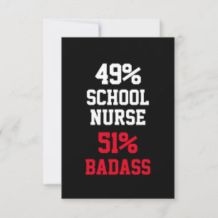 School Nurse Badass Card