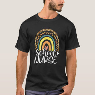 School Nurse Boho Rainbow Back To School Appreciat T-Shirt