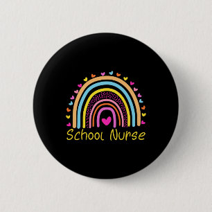 School Nurse Boho Rainbow Nurse Day Ck To School N 6 Cm Round Badge