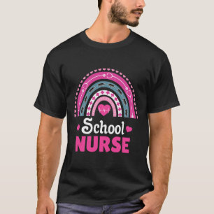 School Nurse Boho Rainbow T-Shirt