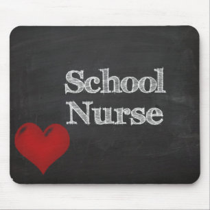 school nurse chalk board mouse pad
