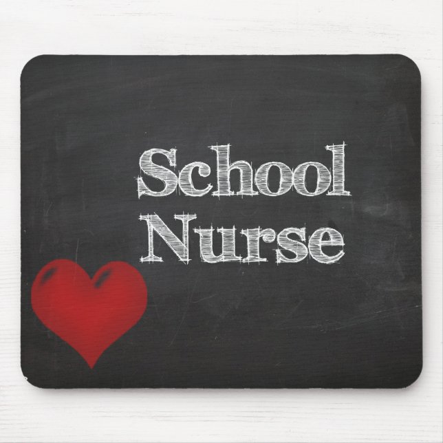 school nurse chalk board mouse pad (Front)