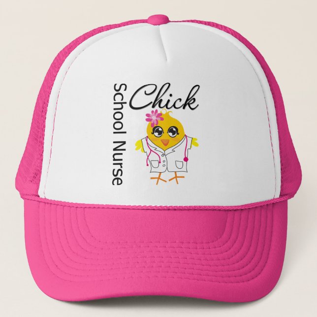 School Nurse Chick v2 Trucker Hat (Front)