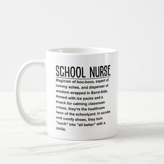 School nurse coffee mug (Left)