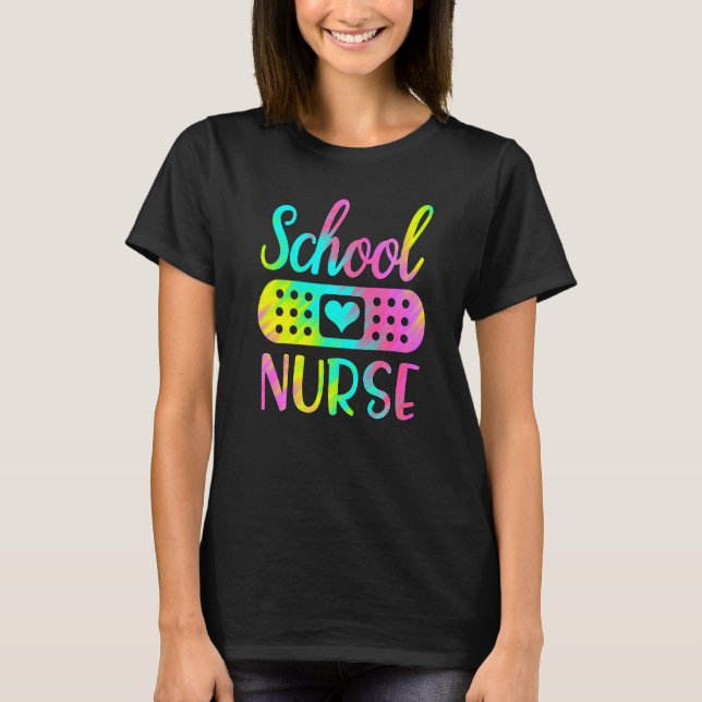School nurse Cute women RN symbol nursing job stet T-Shirt (Front)
