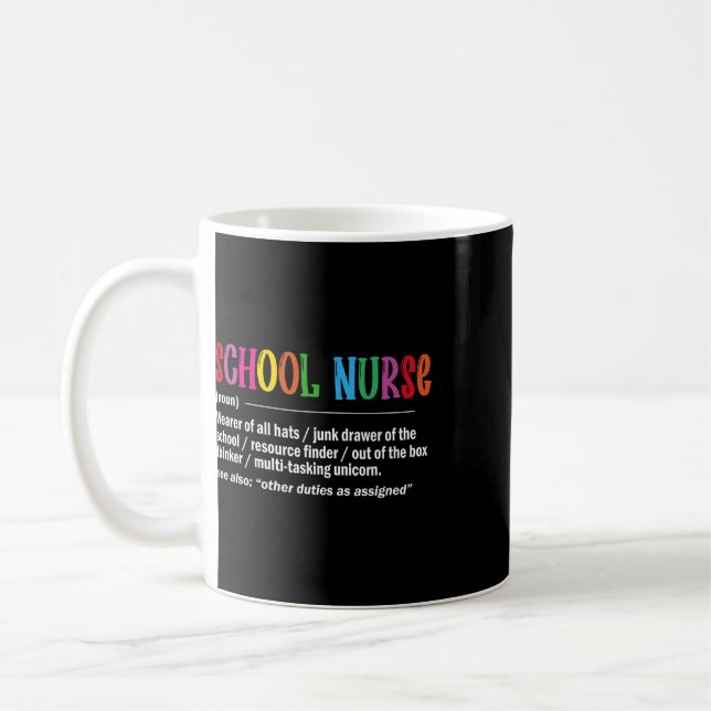 School Nurse Definition Byck To School Fun  Coffee Mug (Left)