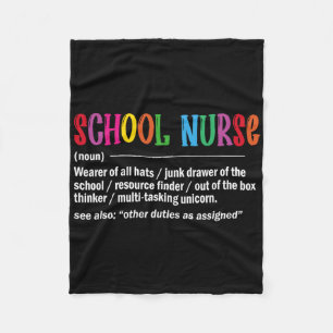 School Nurse Definition Ck To School Fun Fleece Blanket