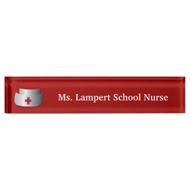 School Nurse Desk Namepalte Nameplate (Front)