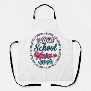 School Nurse Ever Vintage Engraving Shirt Design_1 Apron