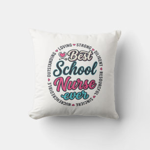 School Nurse Ever Vintage Engraving Shirt Design_1 Cushion
