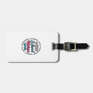 School Nurse Ever Vintage Engraving Shirt Design_1 Luggage Tag