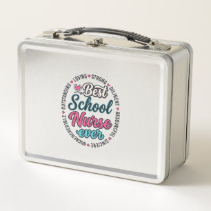 School Nurse Ever Vintage Engraving Shirt Design_1 Metal Lunch Box