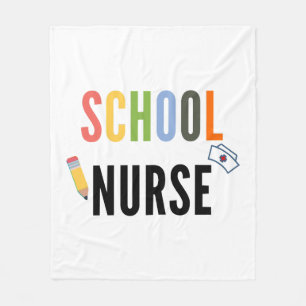 School Nurse Fleece Blanket