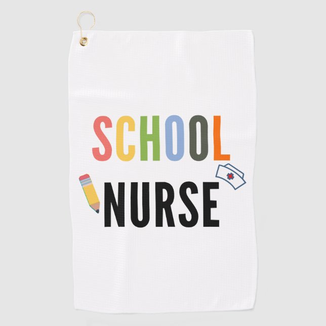 School Nurse  Golf Towel (Front)