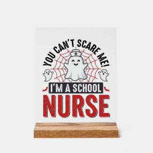 School Nurse Halloween Ghost Vintage Shirt Design_ Acrylic Sign