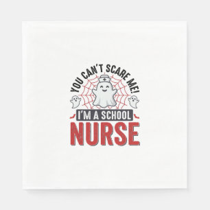 School Nurse Halloween Ghost Vintage Shirt Design_ Napkin
