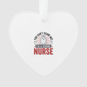 School Nurse Halloween Ghost Vintage Shirt Design_ Ornament