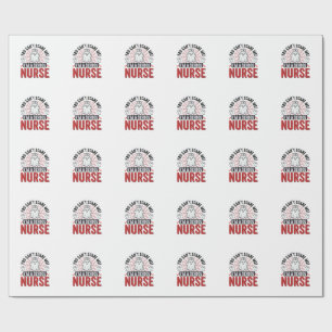 School Nurse Halloween Ghost Vintage Shirt Design_ Wrapping Paper